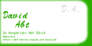 david abt business card